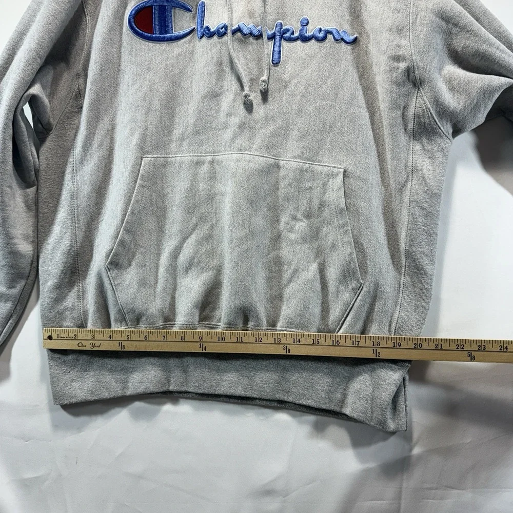Vintage Champion Reverse Weave Warmup Hoodie Mens Size L Gray 80s - Picture 9 of 11